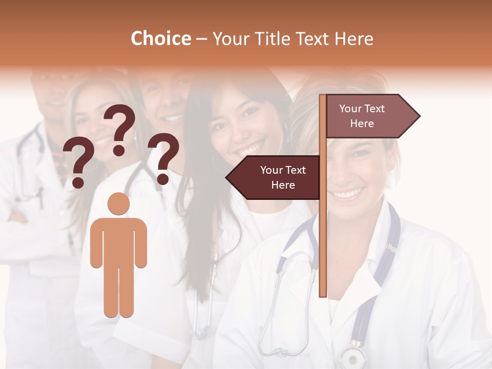 A Group Of Doctors Standing In A Row PowerPoint Template