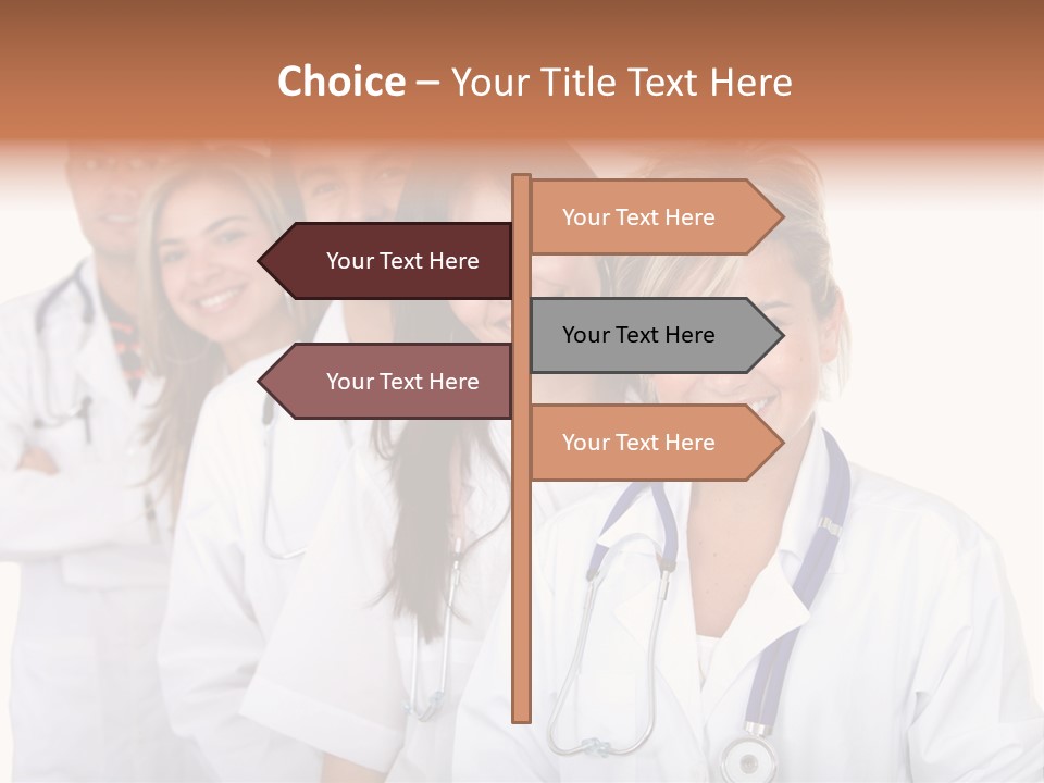 A Group Of Doctors Standing In A Row PowerPoint Template