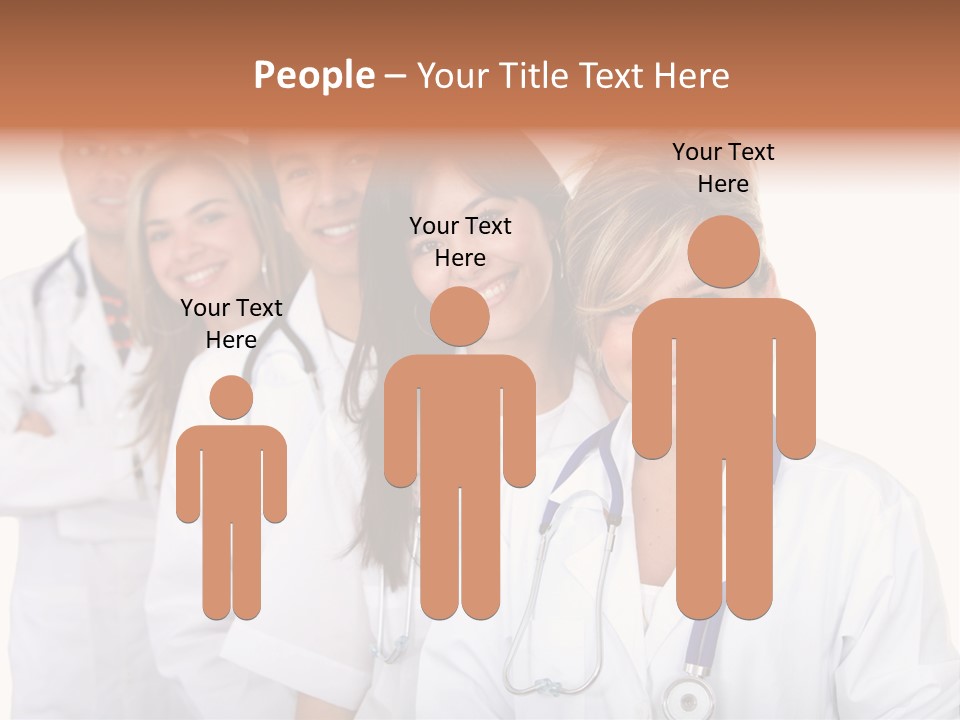 A Group Of Doctors Standing In A Row PowerPoint Template