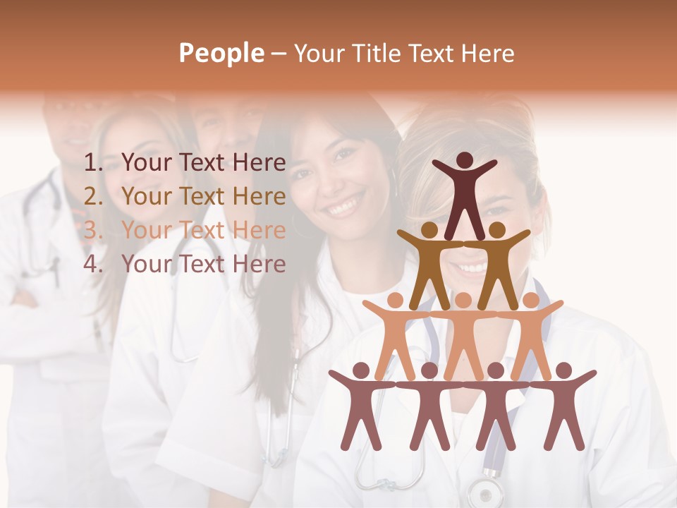 A Group Of Doctors Standing In A Row PowerPoint Template
