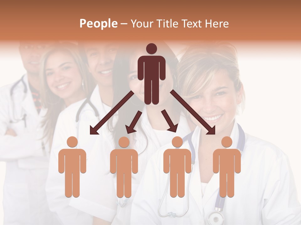 A Group Of Doctors Standing In A Row PowerPoint Template