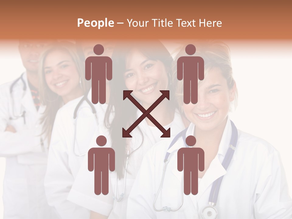 A Group Of Doctors Standing In A Row PowerPoint Template