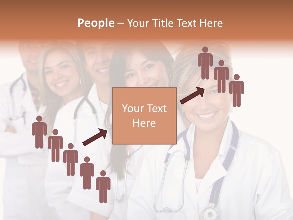 A Group Of Doctors Standing In A Row PowerPoint Template