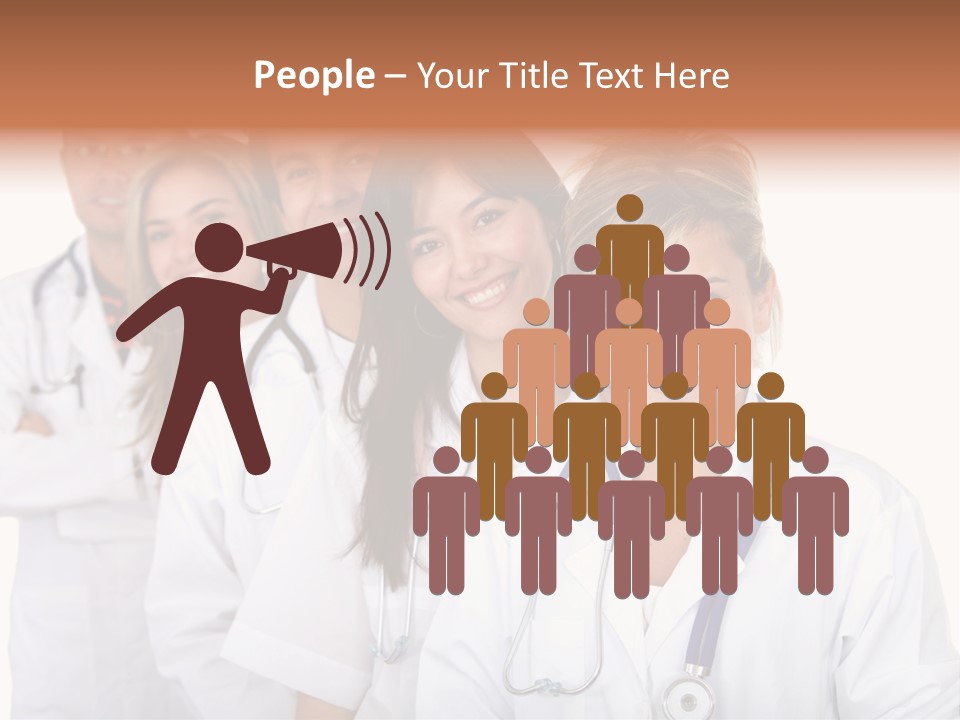 A Group Of Doctors Standing In A Row PowerPoint Template