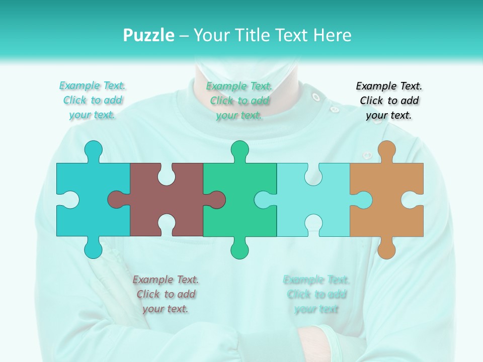 A Man In Scrubs Is Wearing A Surgical Mask PowerPoint Template