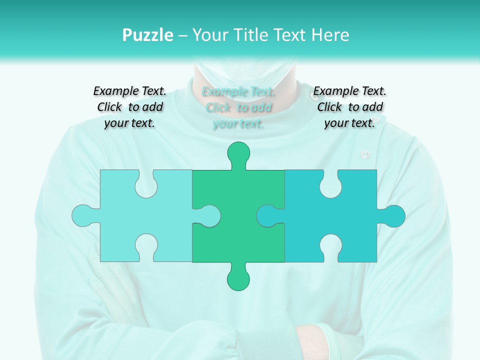 A Man In Scrubs Is Wearing A Surgical Mask PowerPoint Template