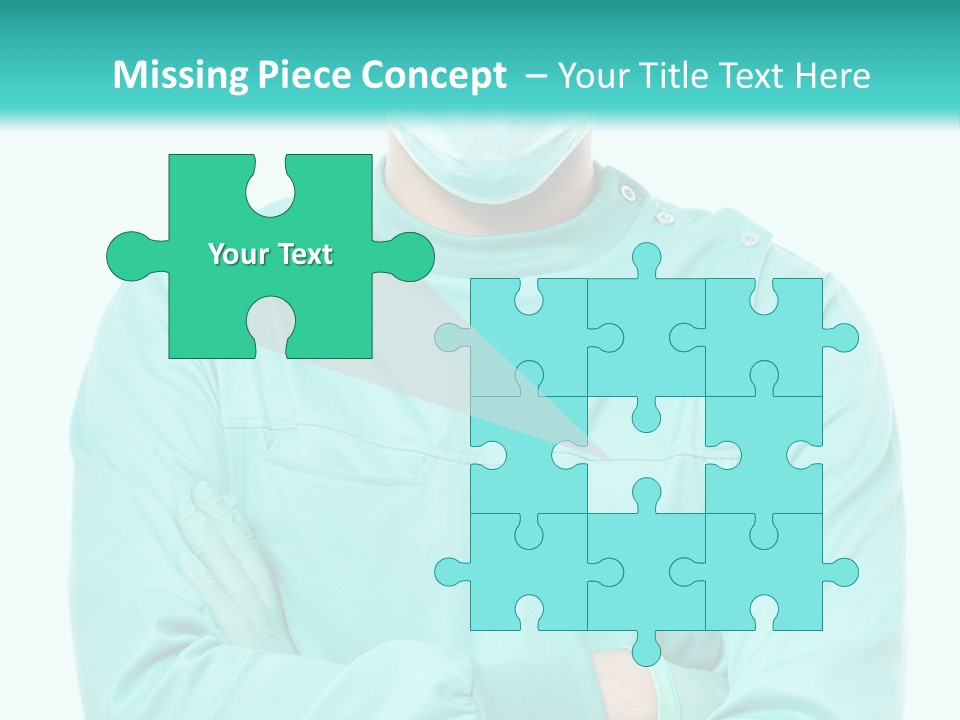 A Man In Scrubs Is Wearing A Surgical Mask PowerPoint Template