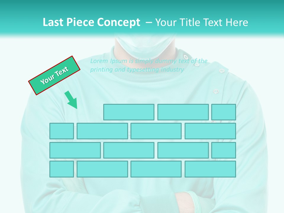 A Man In Scrubs Is Wearing A Surgical Mask PowerPoint Template