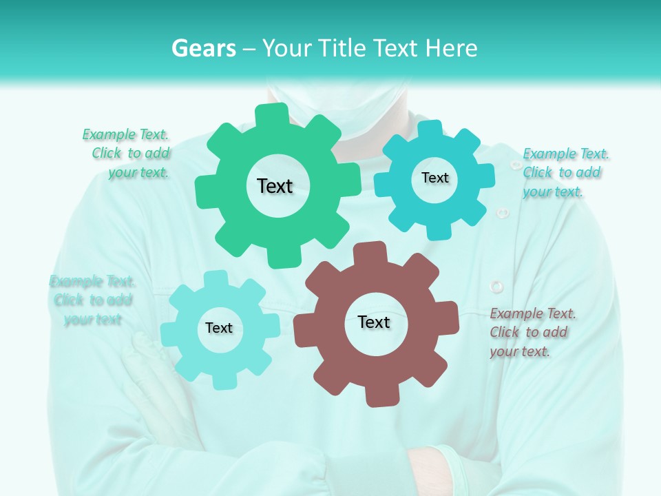 A Man In Scrubs Is Wearing A Surgical Mask PowerPoint Template