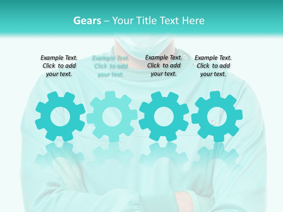 A Man In Scrubs Is Wearing A Surgical Mask PowerPoint Template