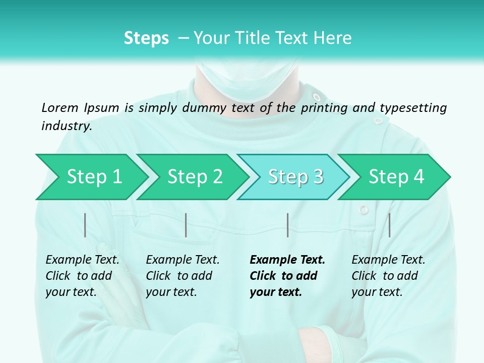 A Man In Scrubs Is Wearing A Surgical Mask PowerPoint Template