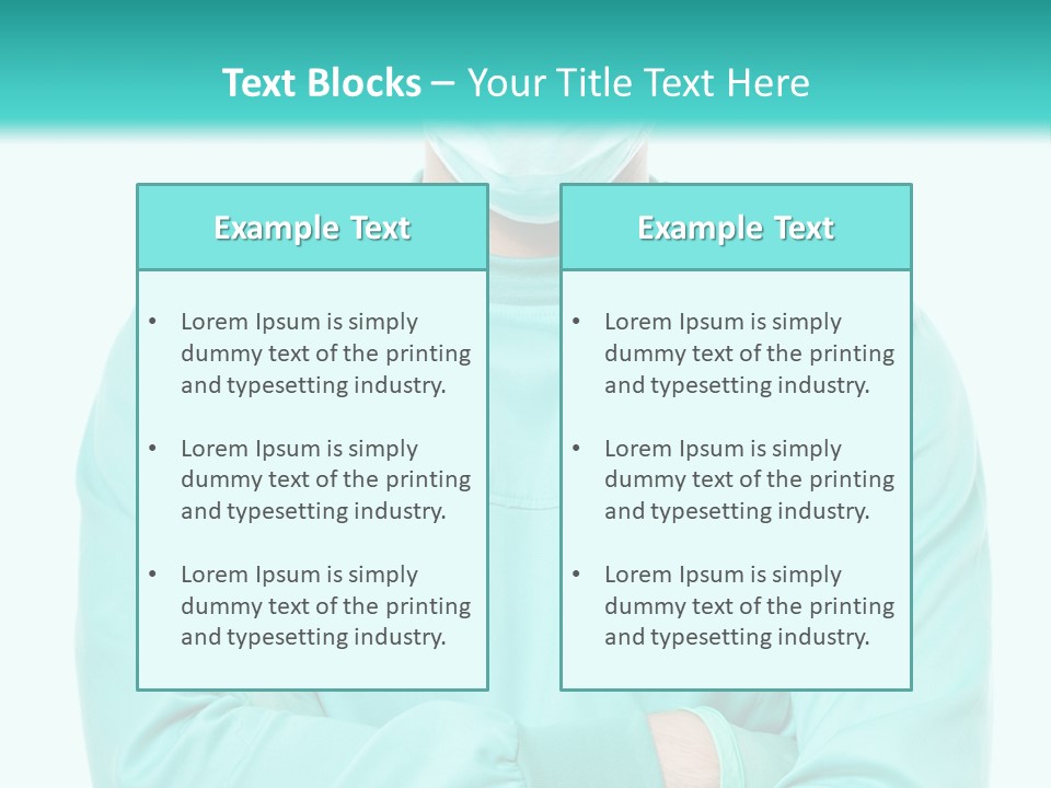 A Man In Scrubs Is Wearing A Surgical Mask PowerPoint Template