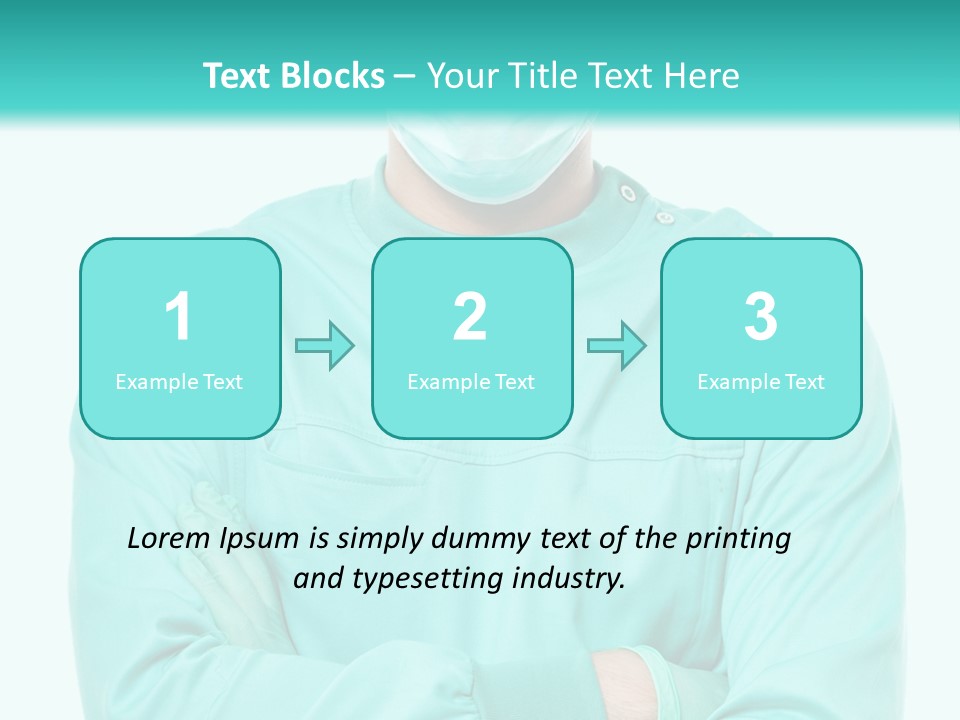 A Man In Scrubs Is Wearing A Surgical Mask PowerPoint Template