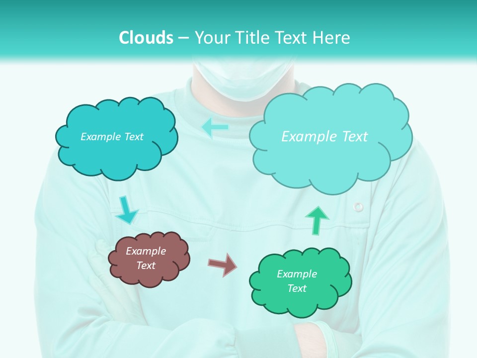 A Man In Scrubs Is Wearing A Surgical Mask PowerPoint Template