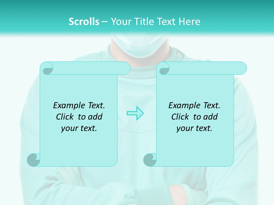 A Man In Scrubs Is Wearing A Surgical Mask PowerPoint Template