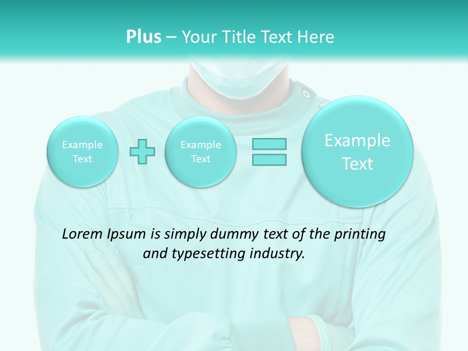 A Man In Scrubs Is Wearing A Surgical Mask PowerPoint Template