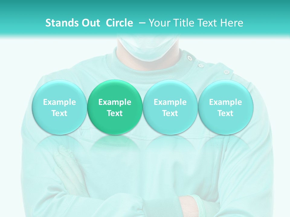 A Man In Scrubs Is Wearing A Surgical Mask PowerPoint Template