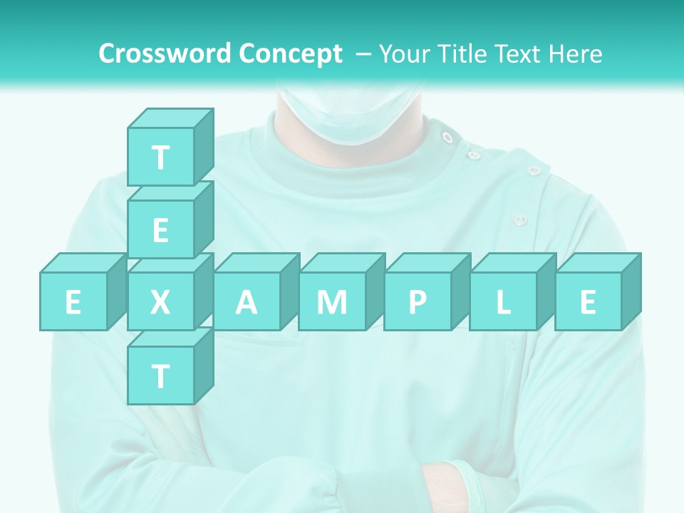 A Man In Scrubs Is Wearing A Surgical Mask PowerPoint Template