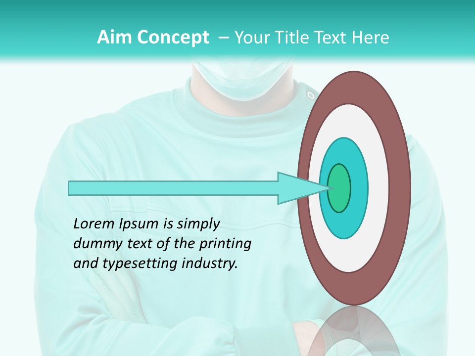 A Man In Scrubs Is Wearing A Surgical Mask PowerPoint Template