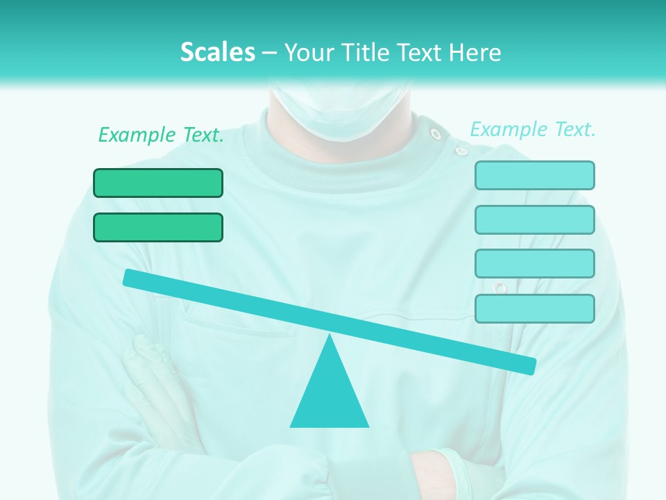 A Man In Scrubs Is Wearing A Surgical Mask PowerPoint Template