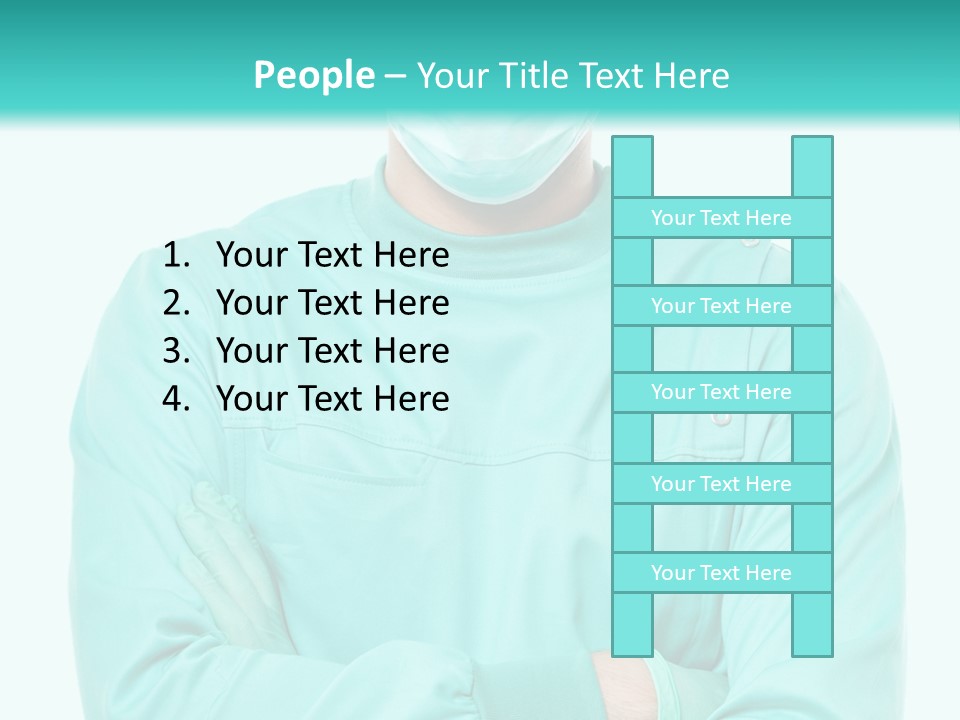 A Man In Scrubs Is Wearing A Surgical Mask PowerPoint Template