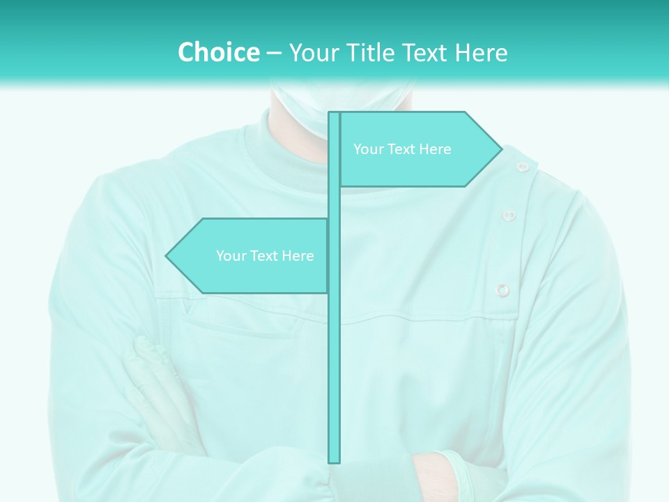 A Man In Scrubs Is Wearing A Surgical Mask PowerPoint Template