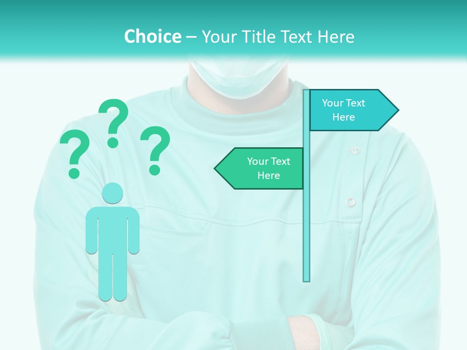 A Man In Scrubs Is Wearing A Surgical Mask PowerPoint Template