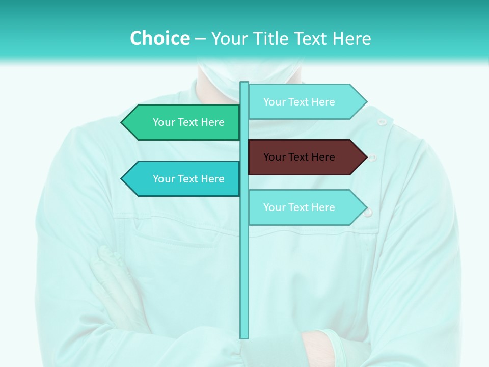 A Man In Scrubs Is Wearing A Surgical Mask PowerPoint Template