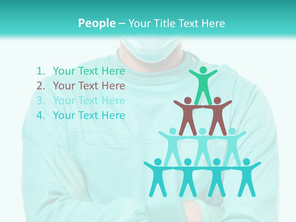 A Man In Scrubs Is Wearing A Surgical Mask PowerPoint Template