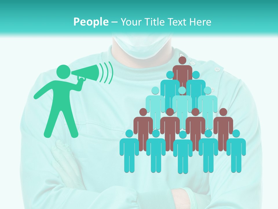 A Man In Scrubs Is Wearing A Surgical Mask PowerPoint Template