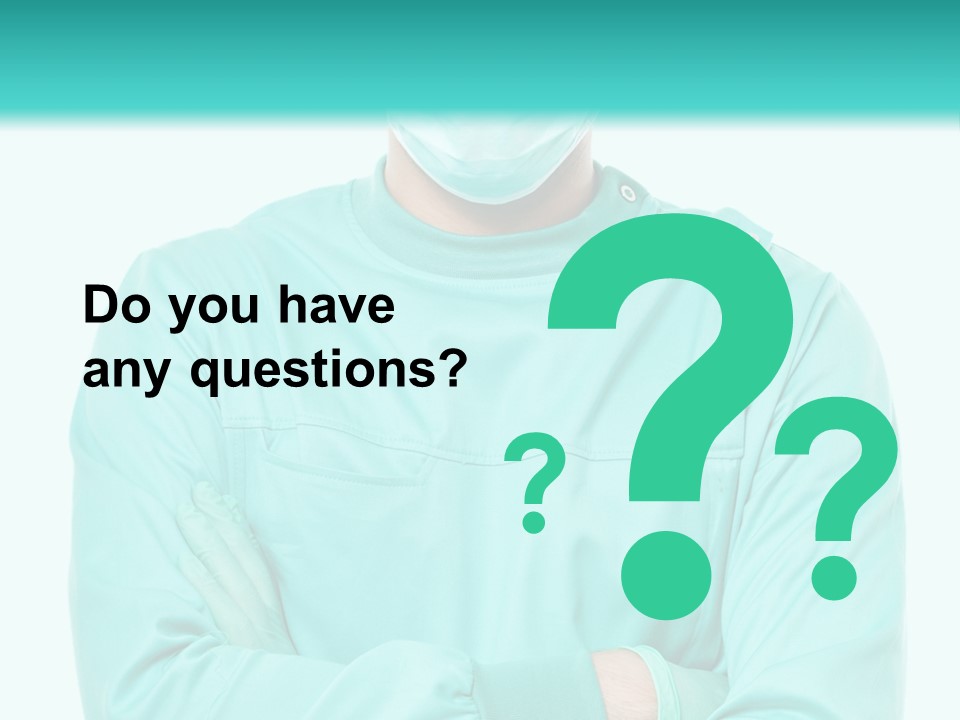 A Man In Scrubs Is Wearing A Surgical Mask PowerPoint Template