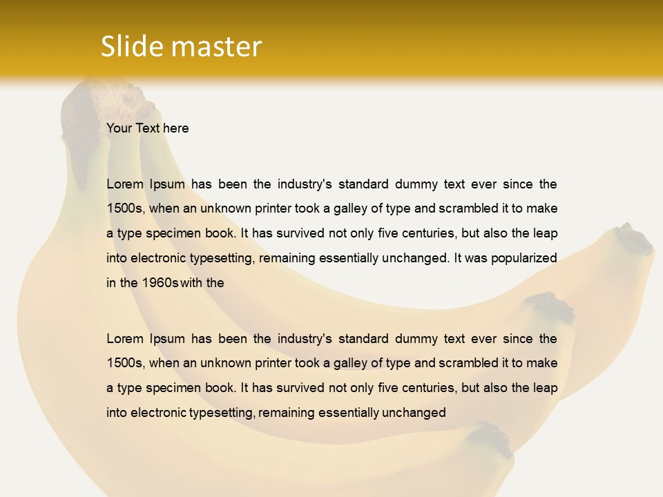 A Bunch Of Bananas Sitting On Top Of A Table PowerPoint Template