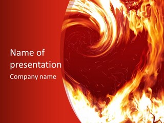 A Red And Yellow Fire Powerpoint Presentation PowerPoint Template