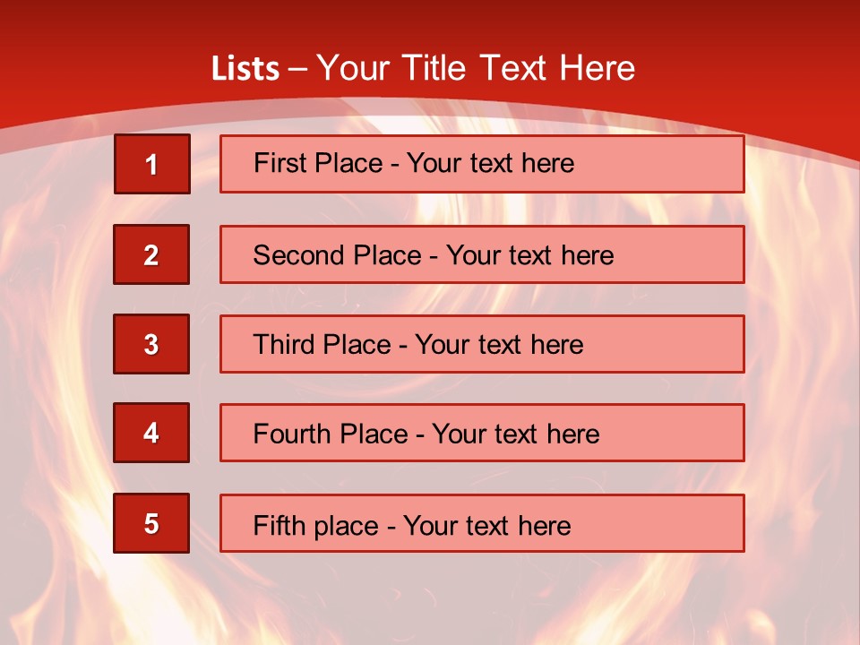A Red And Yellow Fire Powerpoint Presentation PowerPoint Template