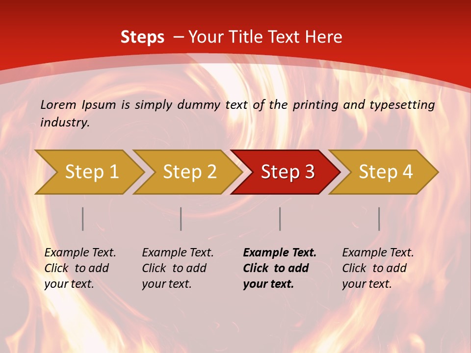 A Red And Yellow Fire Powerpoint Presentation PowerPoint Template