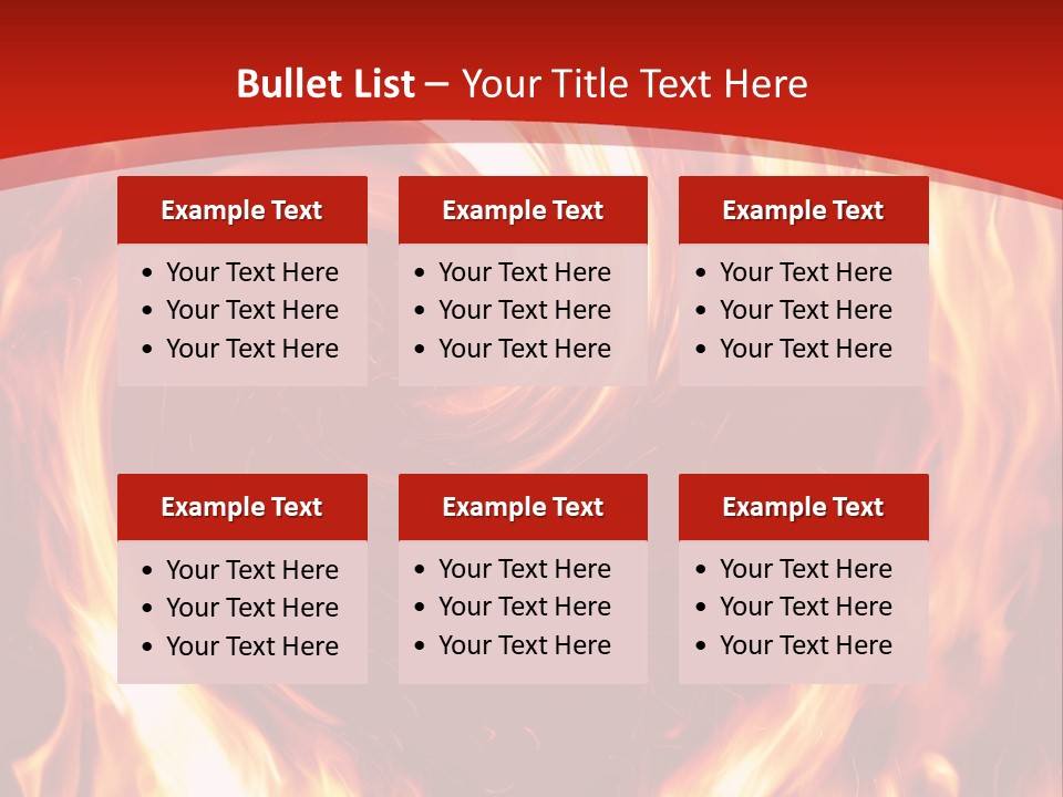 A Red And Yellow Fire Powerpoint Presentation PowerPoint Template