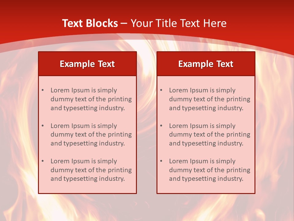 A Red And Yellow Fire Powerpoint Presentation PowerPoint Template