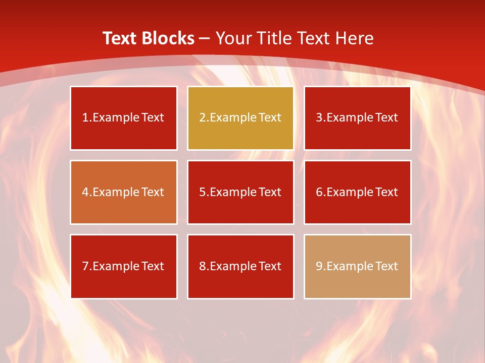 A Red And Yellow Fire Powerpoint Presentation PowerPoint Template