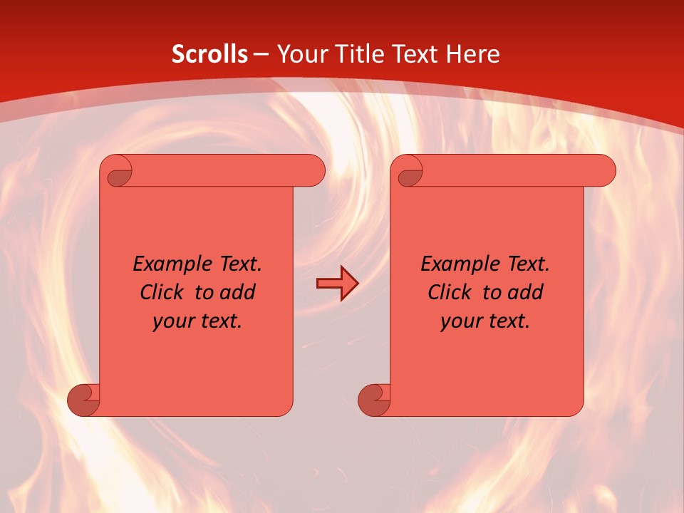 A Red And Yellow Fire Powerpoint Presentation PowerPoint Template