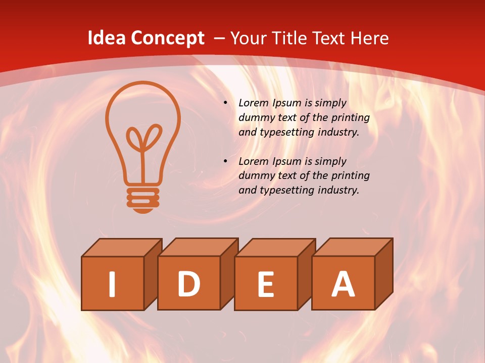 A Red And Yellow Fire Powerpoint Presentation PowerPoint Template