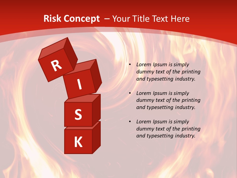 A Red And Yellow Fire Powerpoint Presentation PowerPoint Template