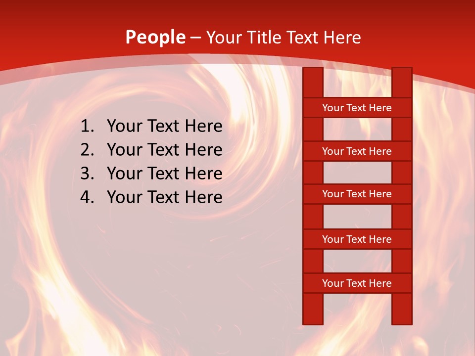 A Red And Yellow Fire Powerpoint Presentation PowerPoint Template