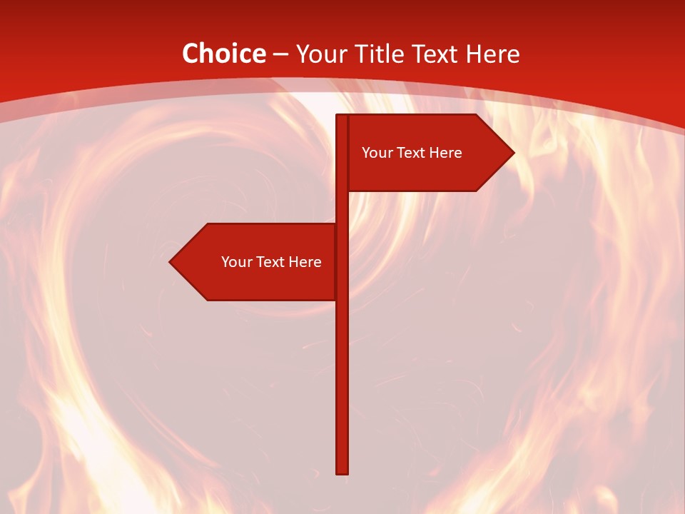 A Red And Yellow Fire Powerpoint Presentation PowerPoint Template