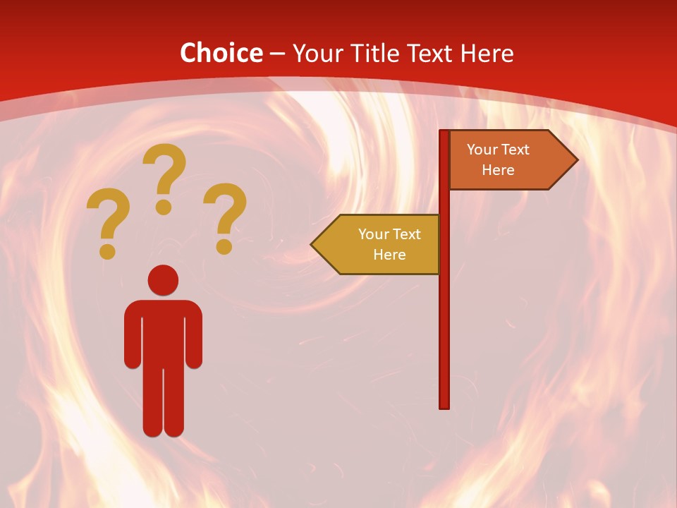 A Red And Yellow Fire Powerpoint Presentation PowerPoint Template