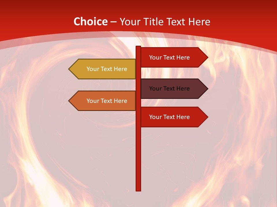 A Red And Yellow Fire Powerpoint Presentation PowerPoint Template