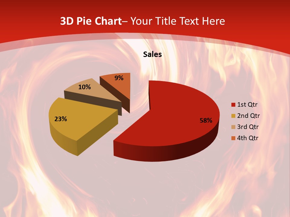 A Red And Yellow Fire Powerpoint Presentation PowerPoint Template