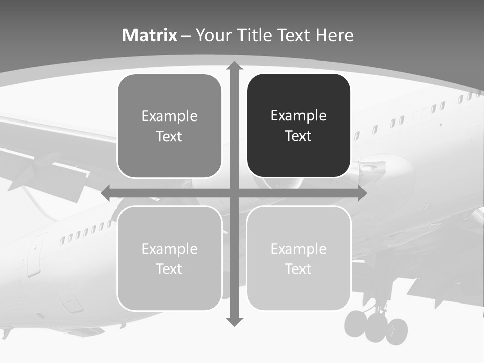 An Airplane Is Flying In The Sky Powerpoint Template PowerPoint Template