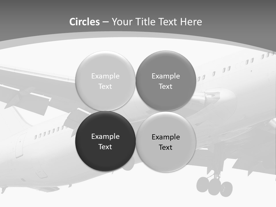 An Airplane Is Flying In The Sky Powerpoint Template PowerPoint Template