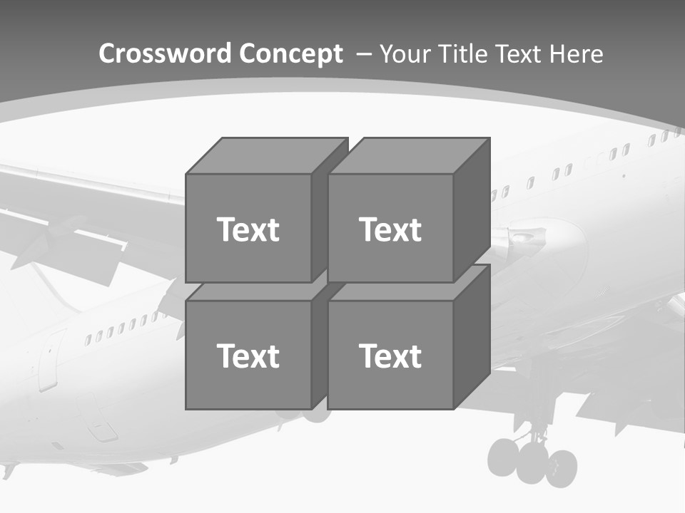 An Airplane Is Flying In The Sky Powerpoint Template PowerPoint Template