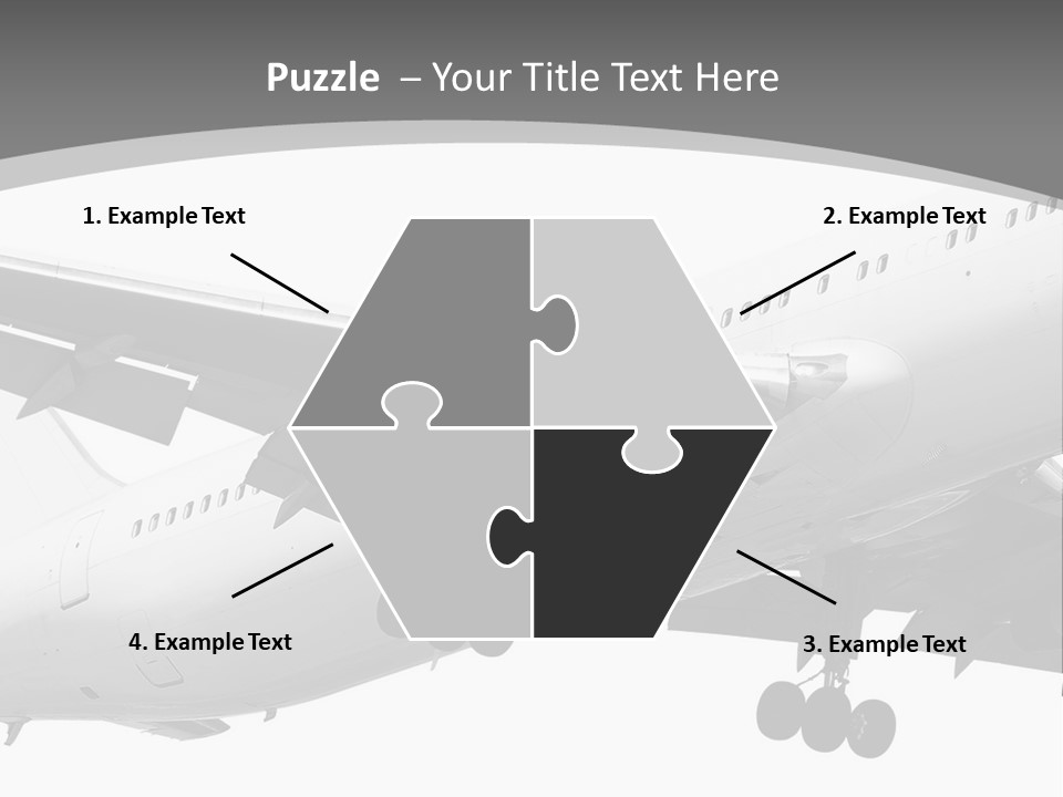 An Airplane Is Flying In The Sky Powerpoint Template PowerPoint Template